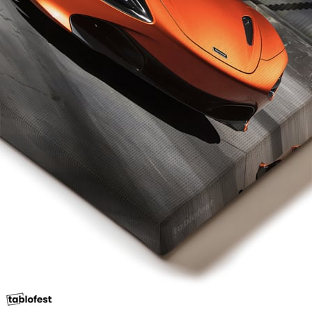 Yatay Kanvas Tablo Depo Hangarda İki Adet McLaren Spor Araba McLaren Tablosu Ev Ofis Duvar Dekoru