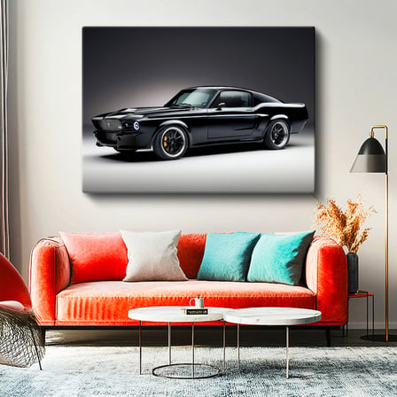 Yatay Kanvas Tablo 1967 GT500 Klasik Amerikan Kası Ford Mustang Tablosu Ev Ofis Duvar Dekoru
