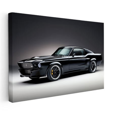 Yatay Kanvas Tablo 1967 GT500 Klasik Amerikan Kası Ford Mustang Tablosu Ev Ofis Duvar Dekoru