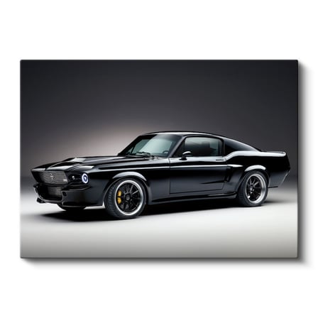 Yatay Kanvas Tablo 1967 GT500 Klasik Amerikan Kası Ford Mustang Tablosu Ev Ofis Duvar Dekoru