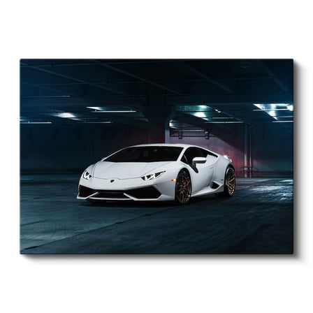 Yatay Kanvas Tablo Lamborghini Huracan Garaj Temalı Spor Araba Lamborghini Tablosu Ev Ofis Dekoru