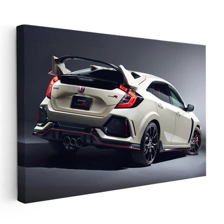 Yatay Kanvas Tablo Honda Civic Type R Sportif Arka Tasarım Honda Tablosu Ev Ofis Duvar Dekoru