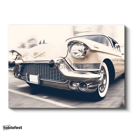 Yatay Kanvas Tablo 1957 Klasik Cadillac Eldorado Nostalji Araba Tablosu Ev Ofis Duvar Dekoru