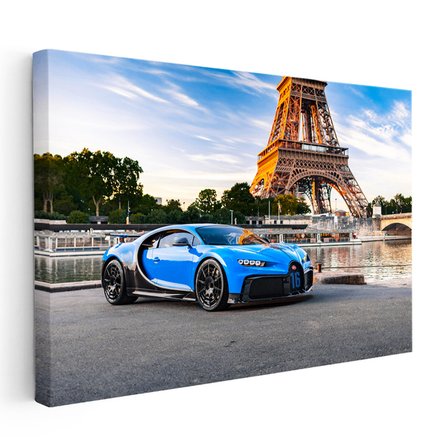 Yatay Kanvas Tablo Bugatti Chiron Pur Sport Eyfel Kulesi Bugatti Tablosu Ev Ofis Duvar Dekoru