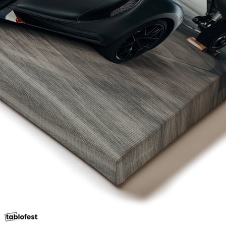 Yatay Kanvas Tablo Bugatti Chiron Sport ve Rafale Savaş Jeti Bugatti Tablosu Ev Ofis Duvar Dekoru