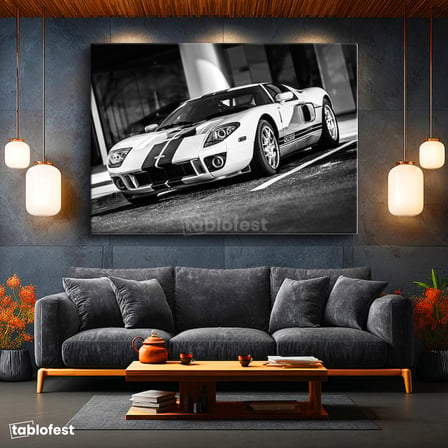Yatay Kanvas Tablo Ford GT 2005 Le Mans Efsanesi Cadde Versiyonu Ford Tablosu Ev Ofis Duvar Dekoru