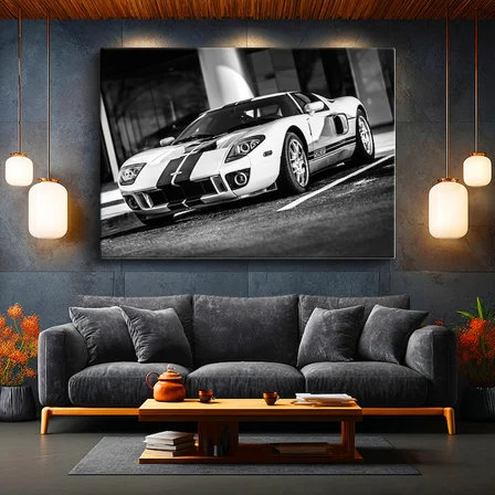 Yatay Kanvas Tablo Ford GT 2005 Le Mans Efsanesi Cadde Versiyonu Ford Tablosu Ev Ofis Duvar Dekoru