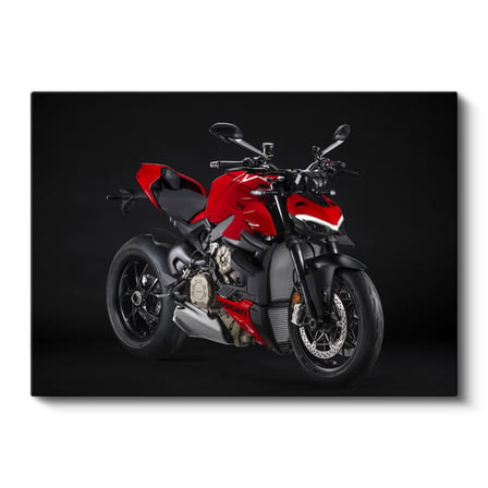 Yatay Kanvas Tablo Ducati Streetfighter V4 Kırmızı Naked Motosiklet Tablosu Ev Ofis Duvar Dekoru