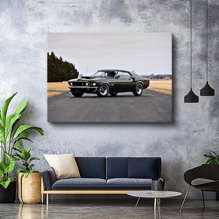 Yatay Kanvas Tablo 1969 Ford Mustang Boss 429 Klasik Ford Tablosu Ev Ofis Duvar Dekoru