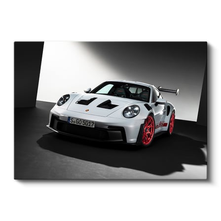 Yatay Kanvas Tablo Porsche 911 GT3 RS Beyaz Pist Performans Aracı Porsche Tablosu Ev Ofis Dekoru