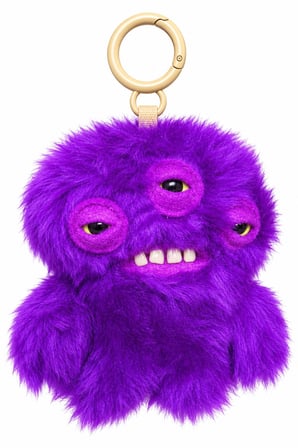 Fuggler Annoyed Alien Mor Üç Gözlü Peluş Anahtarlık - 12.5 CM