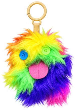 Fuggler Oogah Boogah Gökkuşağı Tüylü Peluş Anahtarlık - 12.5 CM