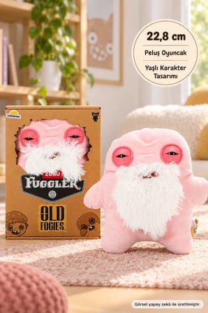 Fuggler Old Fogies Oogah Boogah Pembe Beyaz Sakallı Peluş Oyuncak - 22.5 CM
