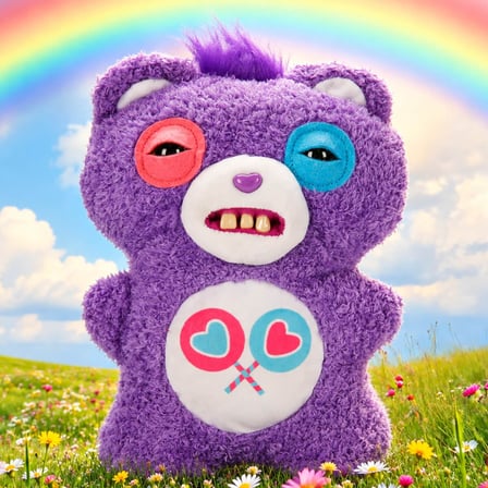 Fuggler Care Bears Share Bear Mor Peluş Oyuncak - 22.5 CM