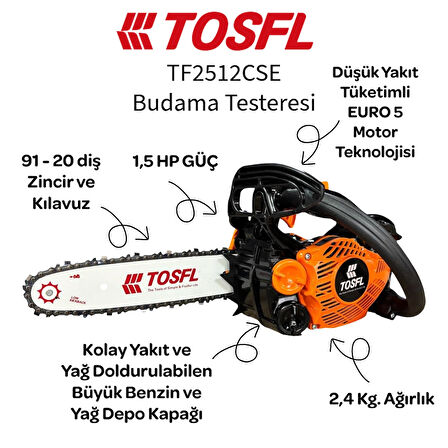 TOSFL TF2512CSE 1,5 HP BUDAMA TESTERESİ