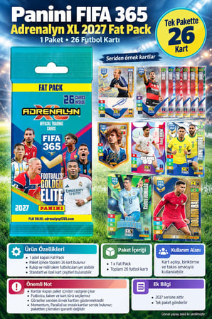 Panini FIFA 365 Adrenalyn XL 2027 Fat Pack Futbolcu Kartı 1 Paket 26 Kart