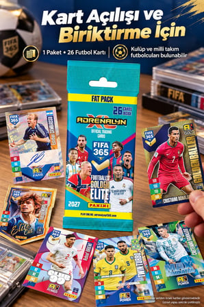 Panini FIFA 365 Adrenalyn XL 2027 Fat Pack Futbolcu Kartı 1 Paket 26 Kart