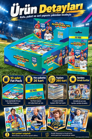 Panini FIFA 365 Adrenalyn XL 2027 Fat Pack 10'lu Kapalı Kutu Toplam 260 Futbol Kartı