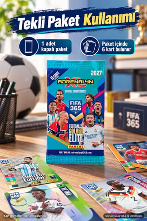 Panini FIFA 365 Adrenalyn XL 2027 Futbolcu Kartı Trading Kart (1'li Paket - 6 Kart)