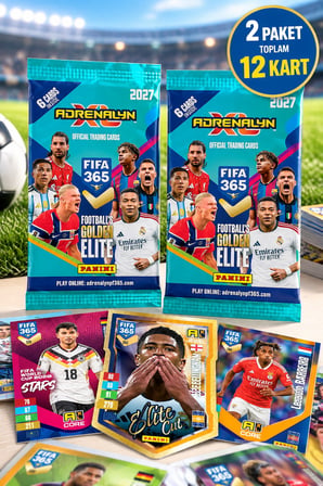 Panini FIFA 365 Adrenalyn 2027 Futbolcu Kartı 2'li Paket Toplam 12 Kart