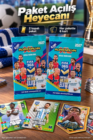 Panini FIFA 365 Adrenalyn 2027 Futbolcu Kartı 2'li Paket Toplam 12 Kart