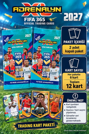 Panini FIFA 365 Adrenalyn 2027 Futbolcu Kartı 2'li Paket Toplam 12 Kart