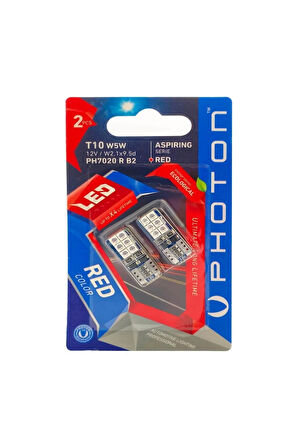 T10 Led Park Ampulü Kırmızı Ph7020 Red W5w