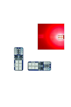 T10 Led Park Ampulü Kırmızı Ph7020 Red W5w