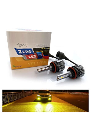 H16 Led Xenon Oto Ampul Zero Fansız Sarı