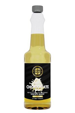 By Tüfekçi Beyaz Çikolata White Chocolate Kokteyl Ve Kahve Şurubu Yeni Formül Yüksek Aroma 750 ml