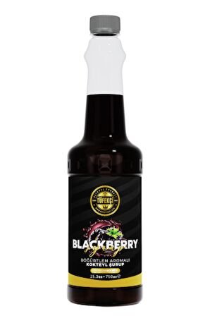 By Tüfekçi Böğürtlen Blackberry Kokteyl, Pasta Ve Kahve Şurubu Yeni Formül Yüksek Aroma 750 ml