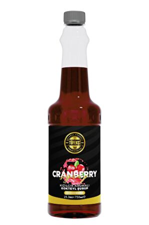 By Tüfekçi Kızılcık Cranberry Kokteyl, Pasta Ve Kahve Şurubu Yeni Formül Yüksek Aroma 750 ml