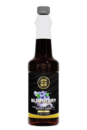 By Tüfekçi Yaban Mersini Blueberry Kokteyl, Pasta Ve Kahve Şurubu Yeni Formül Yüksek Aroma 750 ml