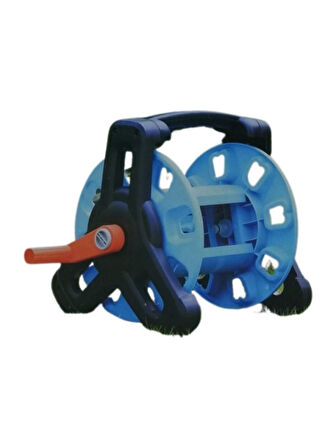 Taflan 3'lü Bahçe Seti-Hortum Makarası, Şeffaf Silikonlu Hortum 1/2" 20 mt ve 8 Fonk. Uç