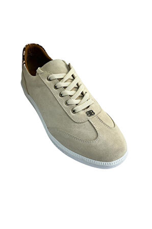 Bej Hakiki Süet Deri Comfort Taban Sneaker