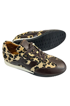 Leopar Hakiki Deri Sneaker