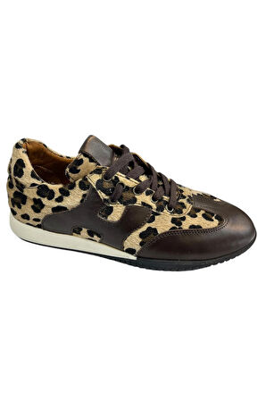 Leopar Hakiki Deri Sneaker