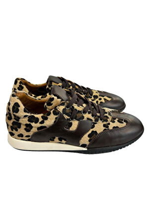 Leopar Hakiki Deri Sneaker