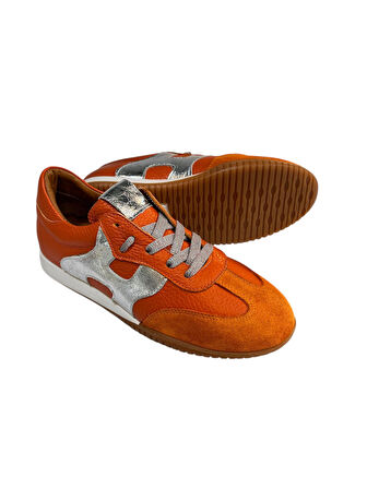 Orange Hakiki Deri Sneaker