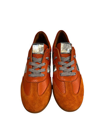 Orange Hakiki Deri Sneaker