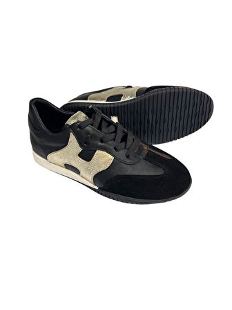 Siyah Hakiki Deri Sneaker