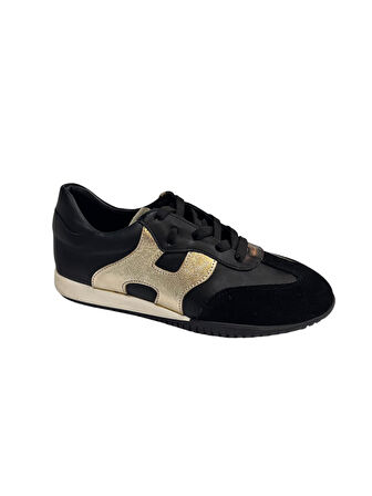 Siyah Hakiki Deri Sneaker