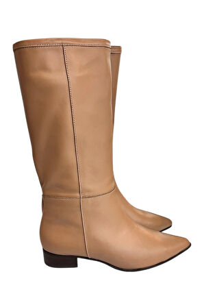 Ten Hakiki Deri Kısa Boy Çizme 