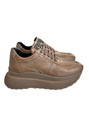Vizon Hakiki Deri Comfort Taban Sneaker