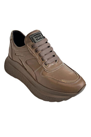 Vizon Hakiki Deri Comfort Taban Sneaker