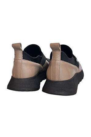 Vizon Hakiki Deri Comfort Taban Sneaker