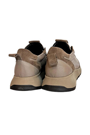 Vizon Hakiki Deri Süet  Comfort Taban Sneaker