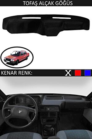 Tofaş Yüksek Göğüs İçin Uygun Torpido Koruma Halısı Siyah Kenar Renk Siyah