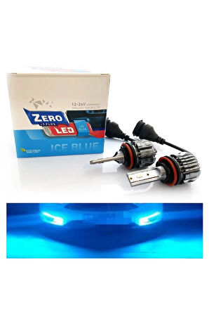 H11 Led Xenon Oto Ampul Zero Fansız Buz Mavi