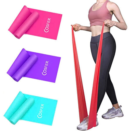 2'li Set Bel Ve Tüm Vücut Için Dönen Twister Disc 3'lü Pilates Bandı Seti